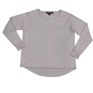 French Connection Women's Crewneck Sweater Pullover Droptail Hem Light Blue Sz M